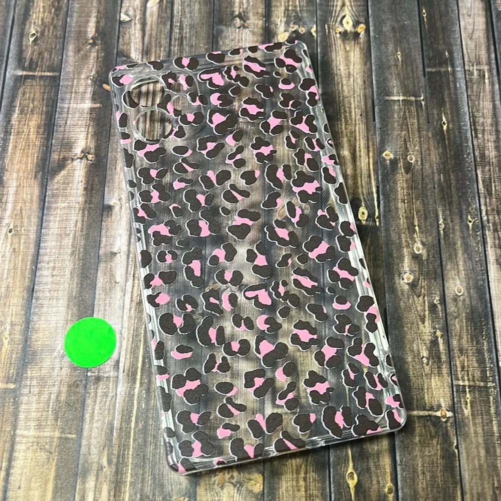5for$10 Rectangle Phone Case Pink Cheetah iPhone 11 6.1 Phone Case NWT